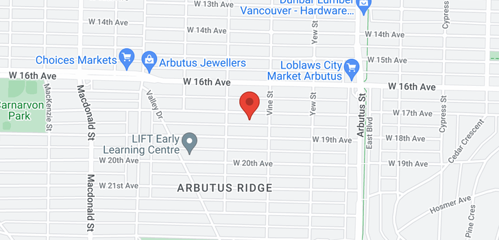 map of 2346 W 18TH AVENUE